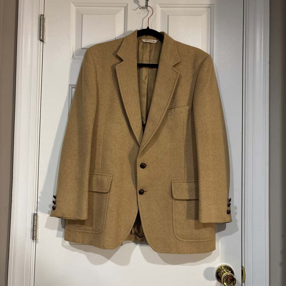 Vintage VTG Buffalonian Imperial For Kleinhans-100%Camel Hair Blazer 42R